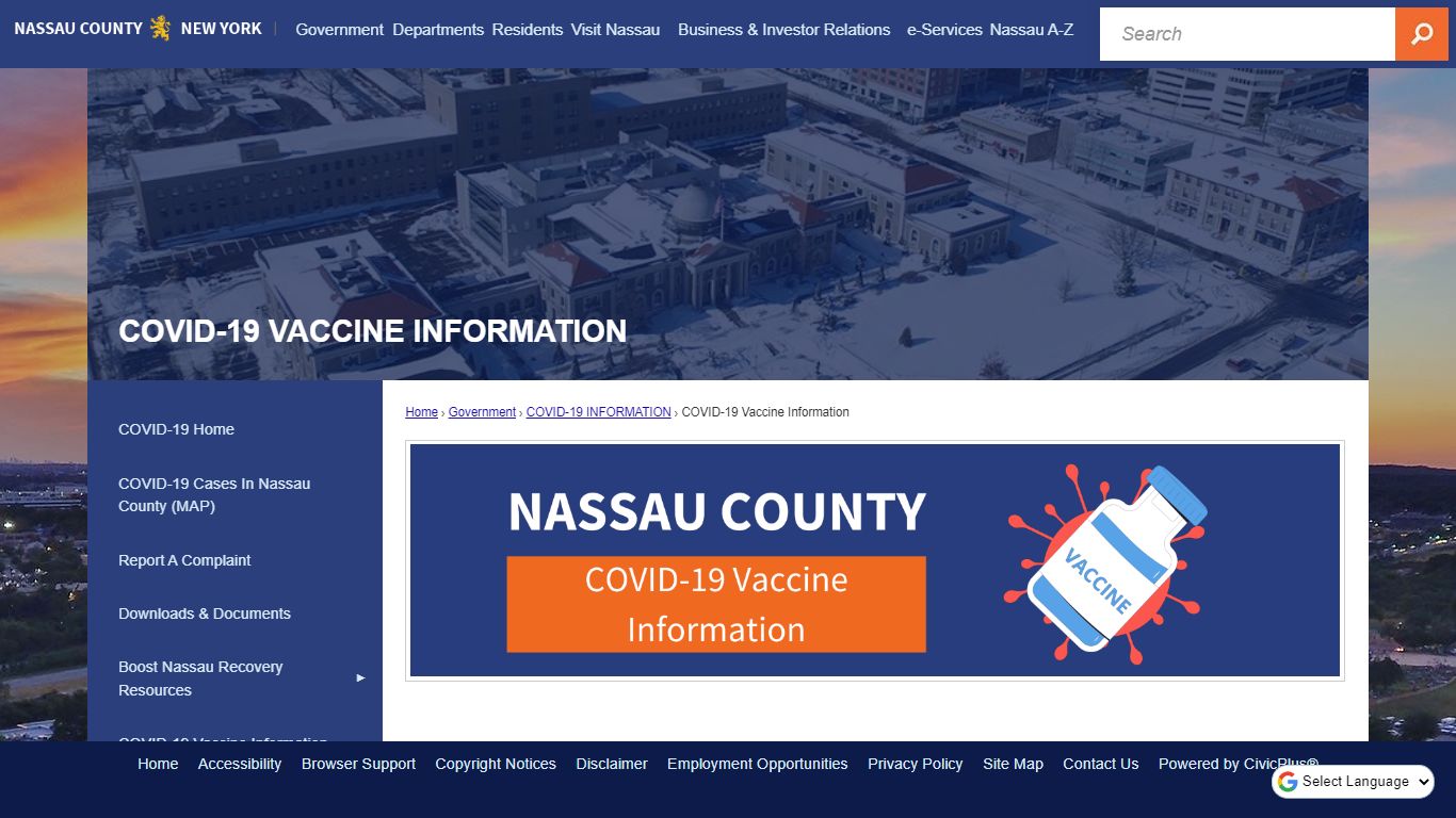 COVID-19 Vaccine Information - Nassau County, NY