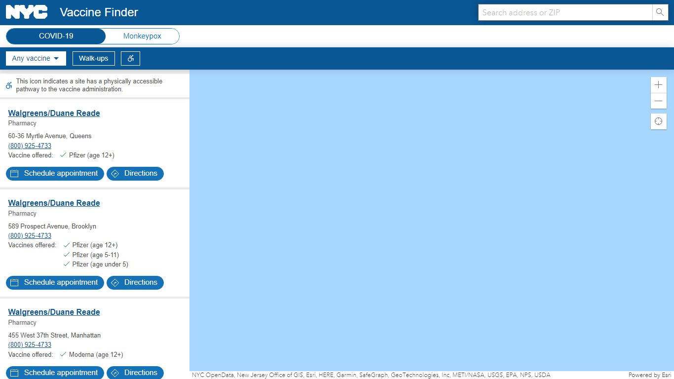 NYC COVID-19 and Flu Vaccine Finder - New York City